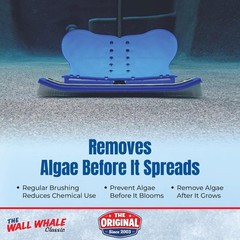 18&Prime; Swimming Pool Brush Head | More Than 10x the Brushing Force | Algae Removal