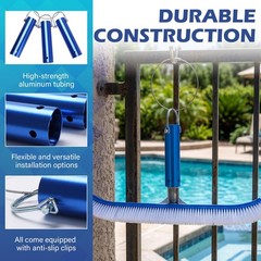 Pool Tool Holder and Organizer, 3 Pcs 1-1/4&Prime; Pool Cleaning Equipment Storage …