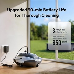 BUBLUE Bubot 300P Robotic Pool Vacuum Powerful Suction for Above Ground Pools