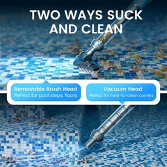 Cordless Hot Tub Vacuum Pool Cleaner Handheld Rechargeable Pool Vacuum 4000mAH