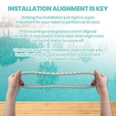 2 Pack Replacement Gray Tracks for Dolphin Robotic Pool Cleaners – Part 9983152-