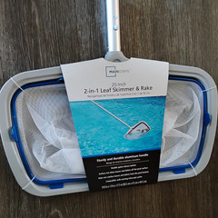 Mainstays 20 in. 2-in-1 Leaf Skimmer & Rake for Pools & Ponds etc. New