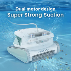 Hydro 4SE Robotic Pool Cleaner, S-Shaped Path/Auto Wall/Waterline Cleaning, 40FT