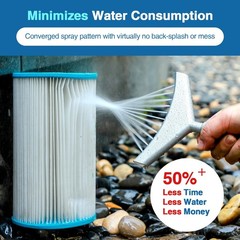 LAMTOP Premium Pool & Spa Filter Cartridge Cleaner, Removes Debris & silver