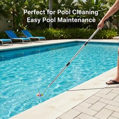 Hook for Robotics Pool Cleaner, with 68 Inches Adjustable Stainless Pole, Poo…