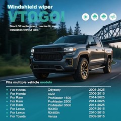 OEM Quality 26 »+22 » Windshield Wiper Blades,Premium All-Seasons J-Hook