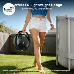 PF1 Cordless Pool Vacuum Cleaner Robot for Daily Pool Maintenance, Floor Only Cl