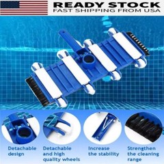 14 Inch Pool Vacuum Head Cleaner Side Brush Powerful Cleaning Walls/Corners