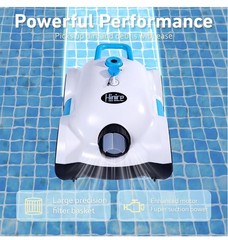 Cordless Robotic Pool Cleaner,Automatic Pool Vacuum Robot up to 2153 sq ft White
