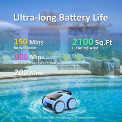 Lightweight Robotic Pool Cleaner with Large-Capacity Filter – Effortless Care