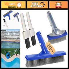 Stainless Steel Pool Brush Set & Pumice Stone for Rust Stains & Calcium Removal