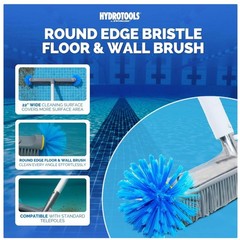 EZ Clip Compatible 22-Inch Pool Brush | Round Edge Bristles
