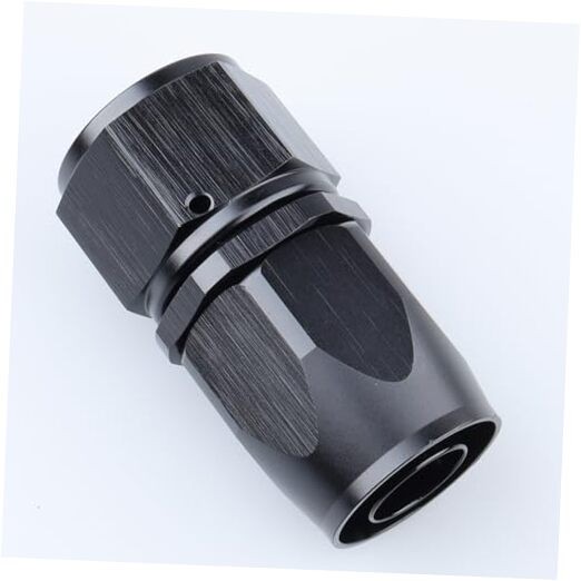 -12 AN Straight Swivel Hose End Fitting Aluminum Black 12AN Straight – Black