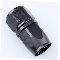 -12 AN Straight Swivel Hose End Fitting Aluminum Black 12AN Straight – Black