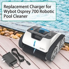 12.6V Charger for Wybot Osprey Robotic Pool Cleaner Swimming black