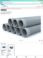 8 Sections of 40 Inch Pool Vacuum Hose – Total 26 Feet for Efficient Cleaning