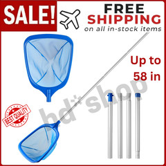 Pool Skimmer Net, Deep Pool Leaf Net with Reinforced Frame, Large Capacity Rake