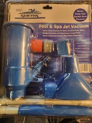 Kem-Tek Pool Spa Jet Vacuum Cleaner W/ Brush & 4&prime; Poles For Above-ground