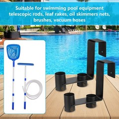 2 Pcs Pool Fence Hooks, Pool Tool Organizer, for Hanging Pool Cleaning Access…