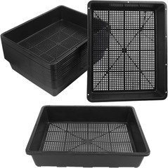 16 Pack Seed Starter Trays 15 X 12 Inches Microgreens Growing Trays with Mesh Bo