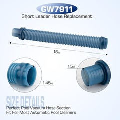 GW7911 GW7900 Short Leader Hose Replacement for Kreepy Krauly SandShark Pool …