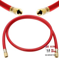 New 3/8&Prime; HVAC Vacuum Hose, Red (High Side) Refrigerant Charging Hose,Standard