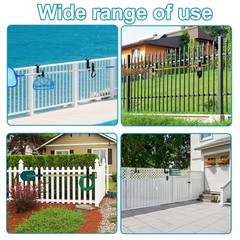 Adjustable Pool Fence Hooks Metal Organizer for Cleaning Tools & Accessories