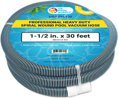 1-1/2&Prime; X 30 Foot Professional Heavy Duty Spiral Wound Swimming Pool Vacuum Hose