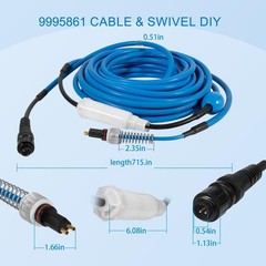 9995861 Cable Swivel DIY 2 Wire 60ft for Dolphin Robotic Pool Cleaner