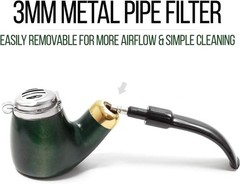 Mr. Brog Full Bent Smoking Tobacco Pipe – Model No: 21 Old Army Green –