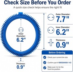 2 Pack 896584000-143 Blue Front Tire Kit with Super Hump, Compatible with Hay…