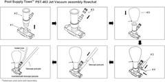 Blue Pool Spa Jet Vacuum Cleaner with Brush for Above Ground Pools