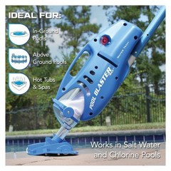 POOL BLASTER Millennium Cordless Pool Vacuum, for above/inground pools w/Suction