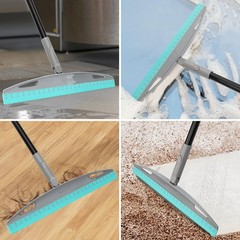 Silicone Floor Squeegee Magic Broom 59in Handle Multifunction Cleaning Tool Set