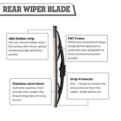Rear Wiper Arm & Blade Kit,Exact-Fit Replacement for Grand Caravan 08-19