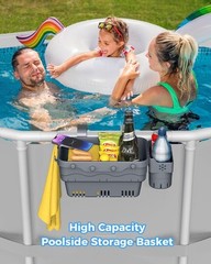 Poolside Storage Basket Above Ground Pools Swimming Pool Storage Basket Pool Cup