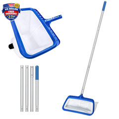 4.5FT Pool Skimmer Net with Lightweight Aluminum Pole for Easy Cleaning