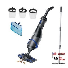 Cordless Pool Vacuum, 18.5 GPM Suction, Transparent Suction Head & Handler V10