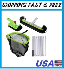 Sepetrel Deluxe Swimming Pool Cleaning Kit with 10.5&Prime; Aluminum Pole,Professional
