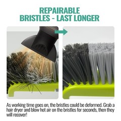18&Prime; Pool Brush Head for Cleaning Walls, Curved Ends for Tile & Vinyl Pools