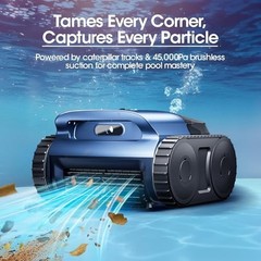 Cordless Robotic Pool Cleaner Sonar Navigation 180W