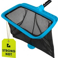 Heavy Duty Deep Pool Skimmer Net Fine Mesh Leaf Rake Cleaner Strong Frame 80 Cha