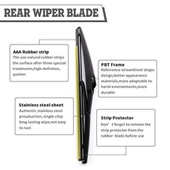 Rear Wiper Arm & Blade Kit, Exact-Fit Replacement for dodge durango 2011-2025
