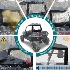Polaris RZR XP 900 Rear Window,Rear Windshield, Canvas Soft Full Back Window
