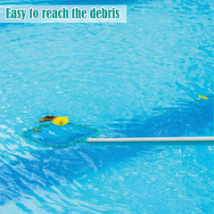 Heavy Duty Pool Skimmer Net Fine Mesh Leaf Rake Swimming Pool Cleaning Tool New