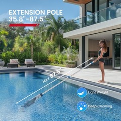 Pro Cordless Pool Vacuum – 18.5 GPM Powerful Suction, 70min Runtime & 13.4&Prime; W…