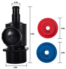 ATIE Pool Cleaner Black Universal Wall Fitting UWF Connector Assembly