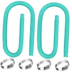 2 Pcs Pool Hose for Above Ground 1.5 Inches Diameter Upgraded Pump Lake Blue