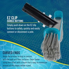 U.S. Pool Supply Brush Head for Inground Pools – 17.7&Prime; Swimming Blue