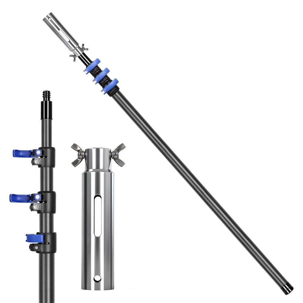 DOBEN Carbon Fiber Pool Pole, 16FT Heavy Duty Telescopic Pool Pole, Universal…